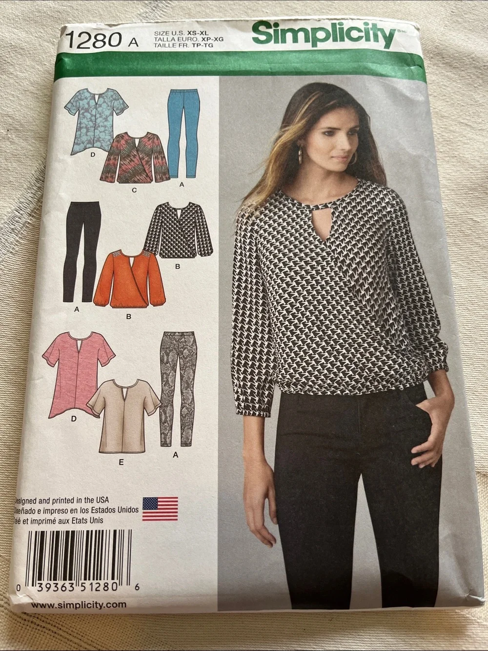 Simplicity 1280 A Blouse And Pants In Multiple Variations Size XS-XL Pattern